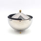 Vintage Bodum Tea Ball Design Teekanne mit Teesieb - 1980s Carsten Jorgensen Design, postmoderne dänische Edelstahl Teekanne Memphis Stil