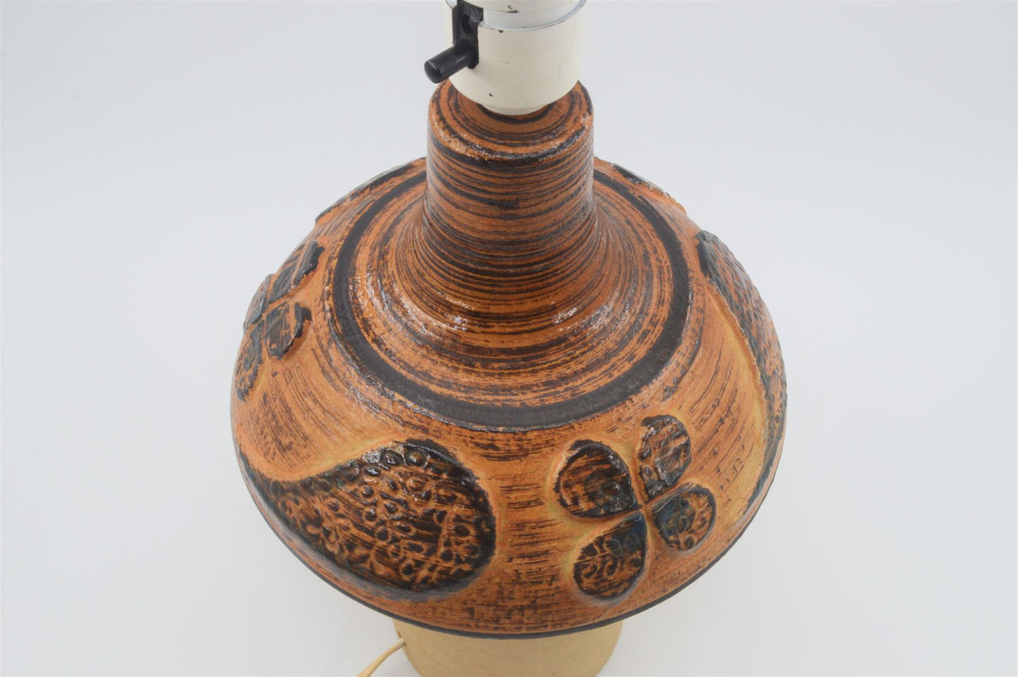 Große Mid-Century Tischlampe 3081-2 Haico Nitzsche für Søholm Stentøj Dänemark 1970s Danish Designklassiker - Bornholmer Vintage Tischlampe