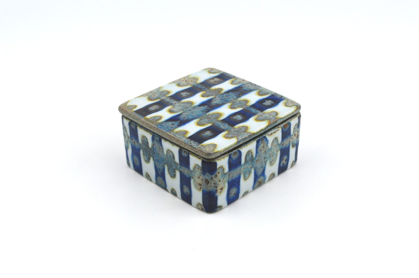 Vintage Royal Copenhagen Nils Thorsson Baca Fajance Dose 711/3267 1960s Mid-Century Danish Modern Design