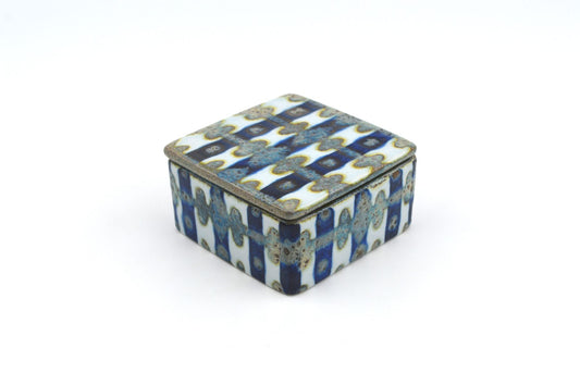 Vintage Royal Copenhagen Nils Thorsson Baca Fajance Dose 711/3267 1960s Mid-Century Danish Modern Design