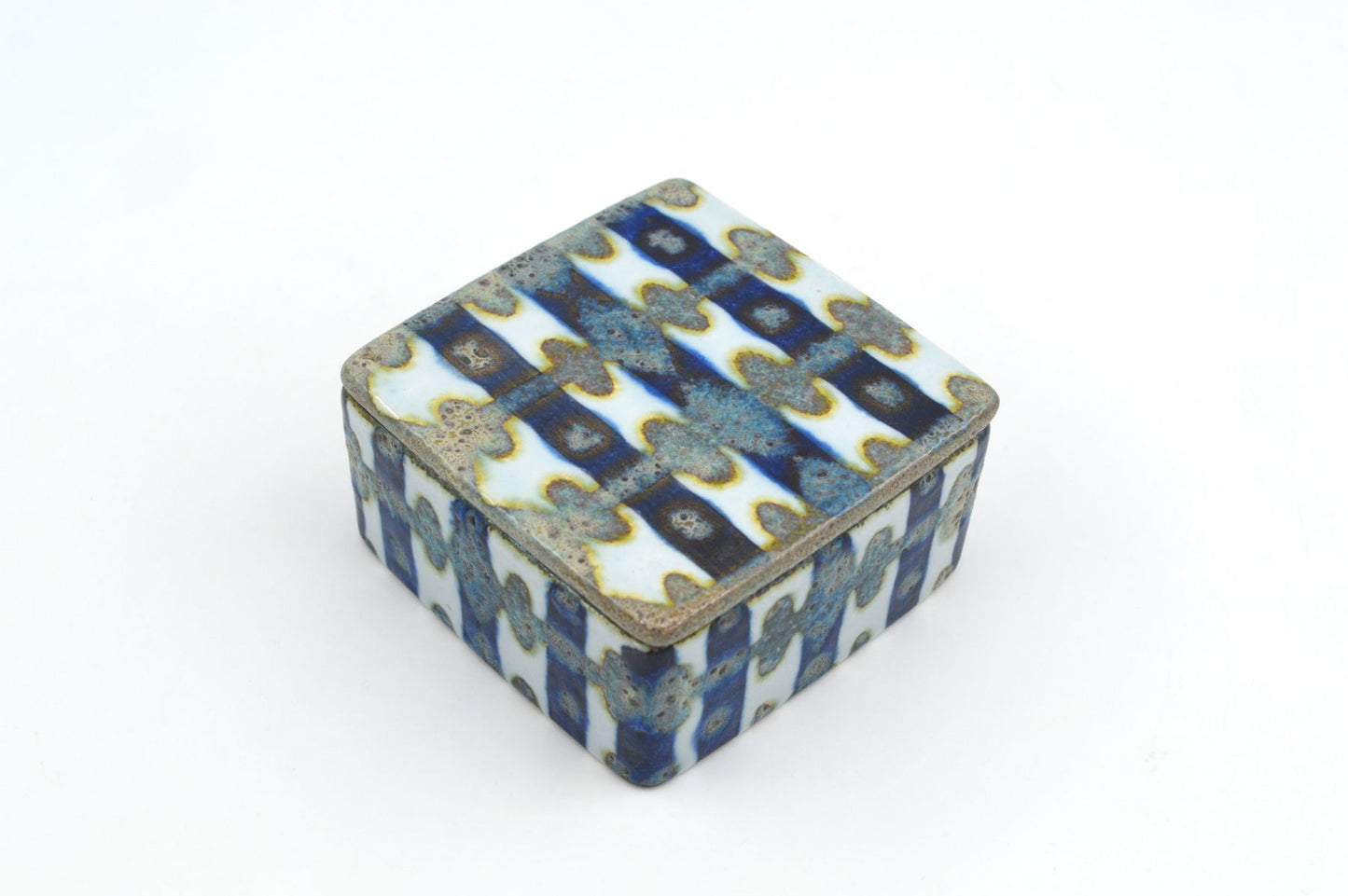 Vintage Royal Copenhagen Nils Thorsson Baca Fajance Dose 711/3267 1960s Mid-Century Danish Modern Design