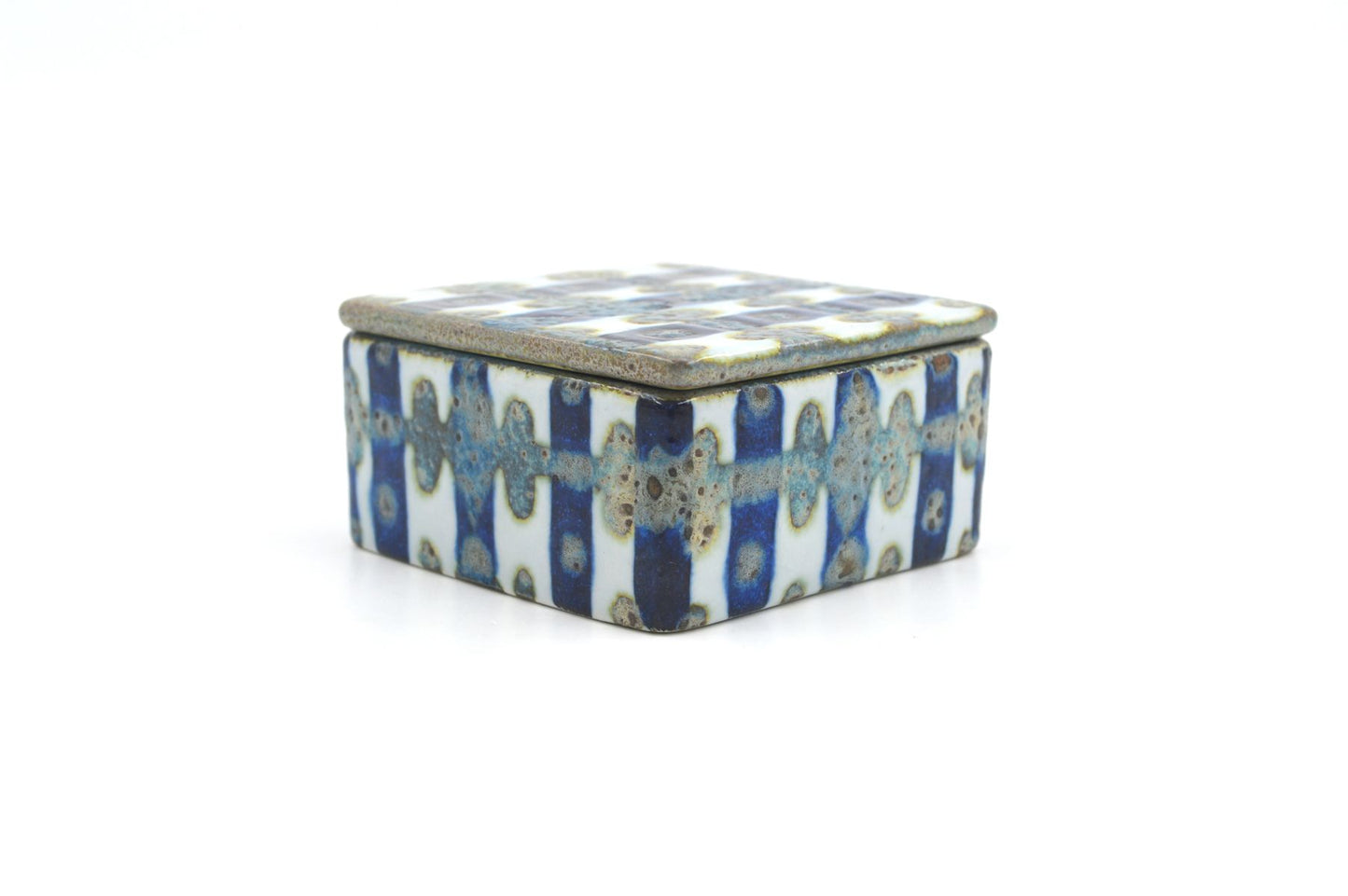 Vintage Royal Copenhagen Nils Thorsson Baca Fajance Dose 711/3267 1960s Mid-Century Danish Modern Design