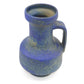 Große Karlsruher Majolika Vase 7318 1970s Friedgard Glatzle Design Mid-Century WGP Blaue Fat-Lava Glasur