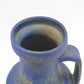 Große Karlsruher Majolika Vase 7318 1970s Friedgard Glatzle Design Mid-Century WGP Blaue Fat-Lava Glasur