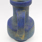 Große Karlsruher Majolika Vase 7318 1970s Friedgard Glatzle Design Mid-Century WGP Blaue Fat-Lava Glasur