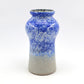 Mid-Century VEB Strehla 1437 Keramik Vase mit blauer Fat-Lava Glasur - 1960s DDR Vintage Studiokeramik ostdeutsche Fat-Lava Keramik Vase
