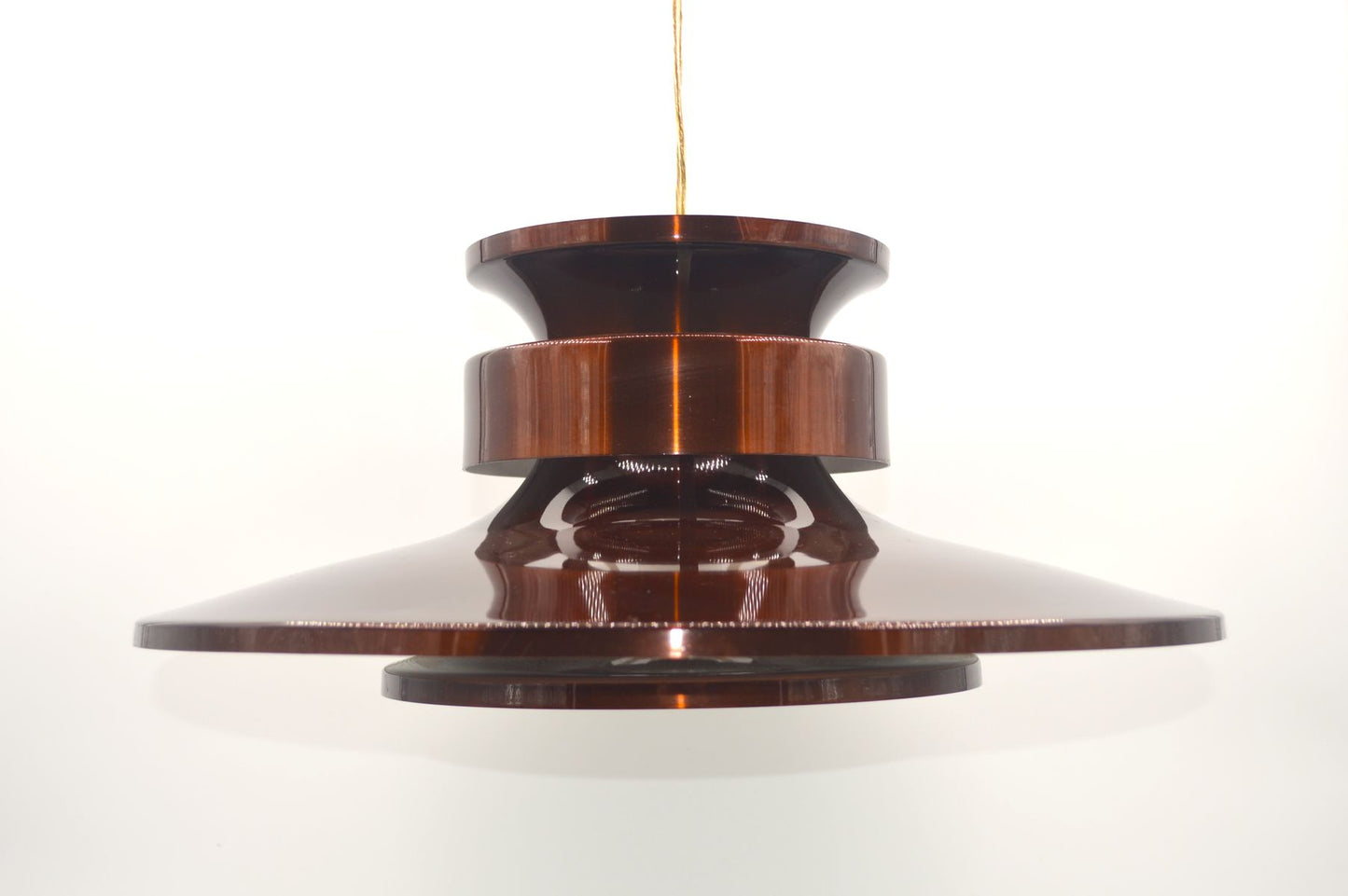 Große dänische Mid-Century Designlampe 1970er Jahre Hängelampe im Jo Hammerborg Design Danish MCM zeitgenössischer dänischer Designklassiker