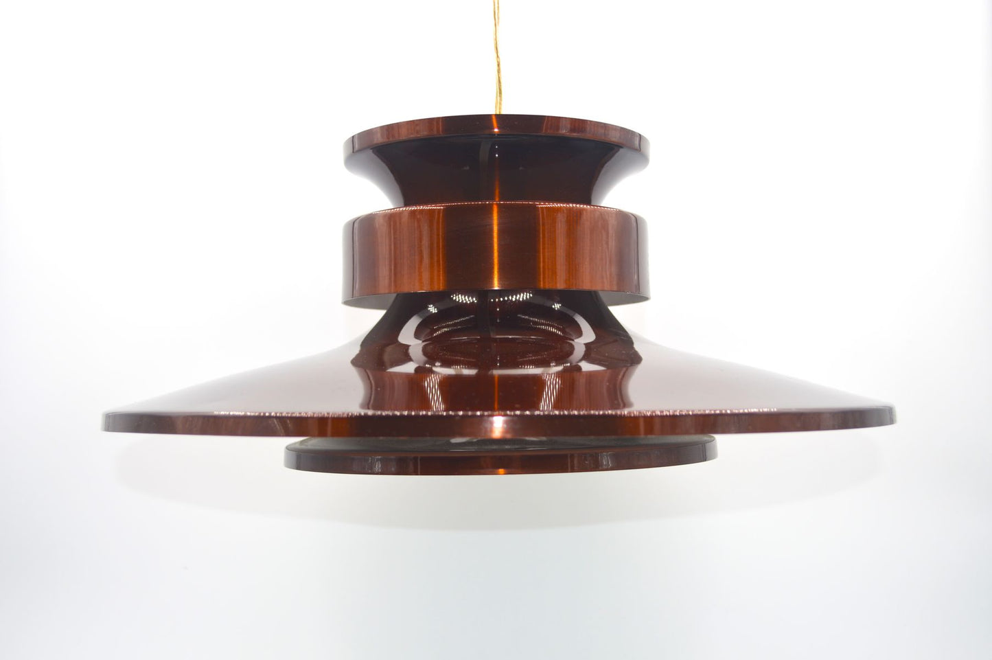 Große dänische Mid-Century Designlampe 1970er Jahre Hängelampe im Jo Hammerborg Design Danish MCM zeitgenössischer dänischer Designklassiker