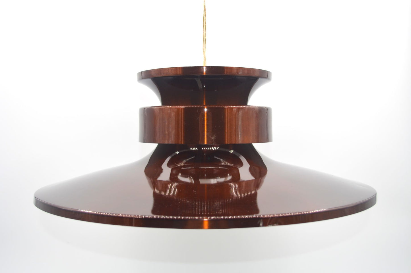 Große dänische Mid-Century Designlampe 1970er Jahre Hängelampe im Jo Hammerborg Design Danish MCM zeitgenössischer dänischer Designklassiker