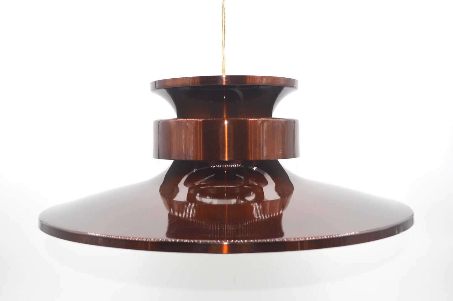 Große dänische Mid-Century Designlampe 1970er Jahre Hängelampe im Jo Hammerborg Design Danish MCM zeitgenössischer dänischer Designklassiker