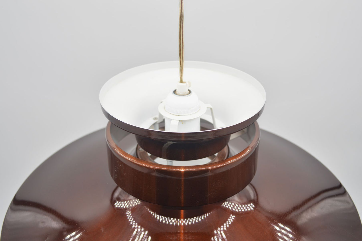 Große dänische Mid-Century Designlampe 1970er Jahre Hängelampe im Jo Hammerborg Design Danish MCM zeitgenössischer dänischer Designklassiker
