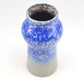 Mid-Century VEB Strehla 1437 Keramik Vase mit blauer Fat-Lava Glasur - 1960s DDR Vintage Studiokeramik ostdeutsche Fat-Lava Keramik Vase