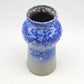 Mid-Century VEB Strehla 1437 Keramik Vase mit blauer Fat-Lava Glasur - 1960s DDR Vintage Studiokeramik ostdeutsche Fat-Lava Keramik Vase