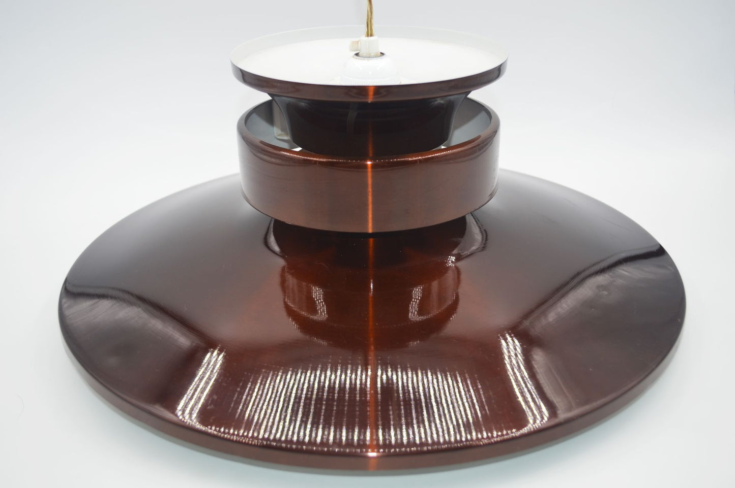Große dänische Mid-Century Designlampe 1970er Jahre Hängelampe im Jo Hammerborg Design Danish MCM zeitgenössischer dänischer Designklassiker