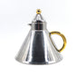 Vintage 1980s Inoxpran Orchidea Design Wasserkessel 18-10 mit Goldverzierung Made in Italy - italienisches MCM Memphis Design