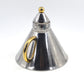 Vintage 1980s Inoxpran Orchidea Design Wasserkessel 18-10 mit Goldverzierung Made in Italy - italienisches MCM Memphis Design