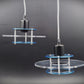 Dänische Design Light AS Denmark „Space“ Hängelampen 1980s skandinavische Mid-Century Vintage Space-Age Designlampen aus Acrylglas