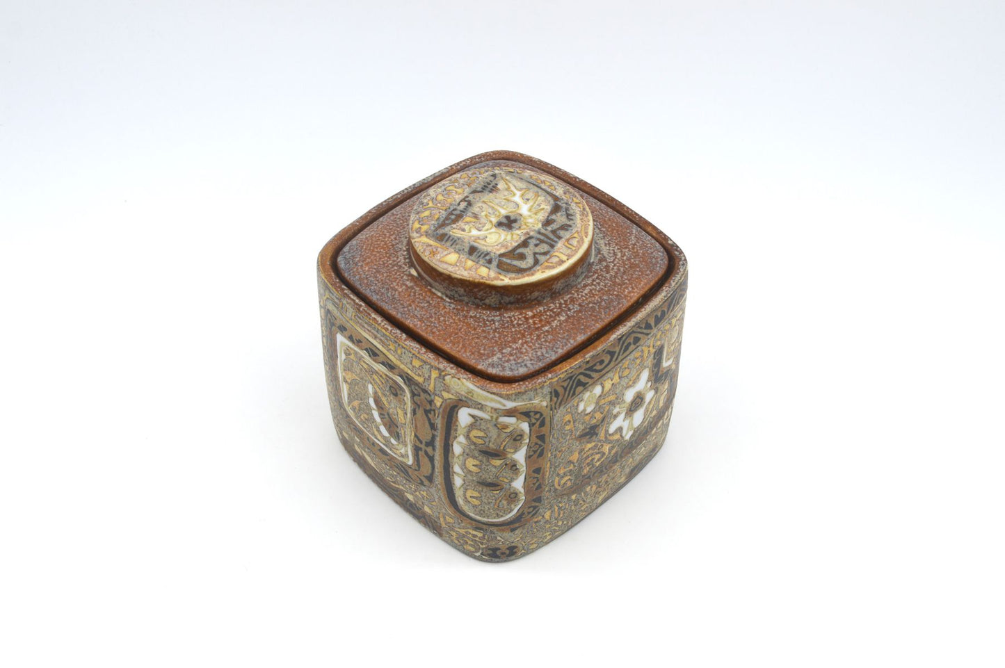 Seltener Mid-Century Royal Copenhagen Porzellan Humidor 719/3211 Nils Thorsson Baca Design 1960s Designklassiker - Danish Modern Design Fajance Dose