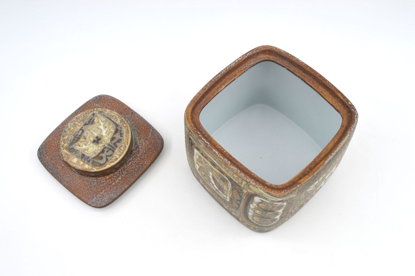 Seltener Mid-Century Royal Copenhagen Porzellan Humidor 719/3211 Nils Thorsson Baca Design 1960s Designklassiker - Danish Modern Design Fajance Dose