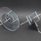 Dänische Design Light AS Denmark „Space“ Hängelampen 1980s skandinavische Mid-Century Vintage Space-Age Designlampen aus Acrylglas