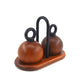 MCM Bodum Denmark kugelförmige Teakholz Salz und Pfeffer Mühlen 1980s Richard Nissen Danish Modern Designklassiker - dänisches Vintage Design