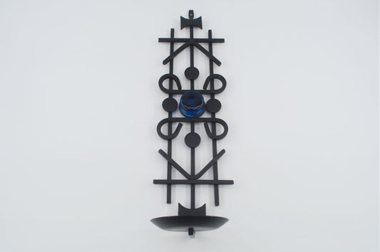 Mid-Century Dantoft Denmark Danish Modern Metall Wandskulptur Kerzenhalter 1960s Design