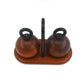 MCM Bodum Denmark kugelförmige Teakholz Salz und Pfeffer Mühlen 1980s Richard Nissen Danish Modern Designklassiker - dänisches Vintage Design