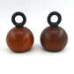 MCM Bodum Denmark kugelförmige Teakholz Salz und Pfeffer Mühlen 1980s Richard Nissen Danish Modern Designklassiker - dänisches Vintage Design
