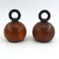 MCM Bodum Denmark kugelförmige Teakholz Salz und Pfeffer Mühlen 1980s Richard Nissen Danish Modern Designklassiker - dänisches Vintage Design
