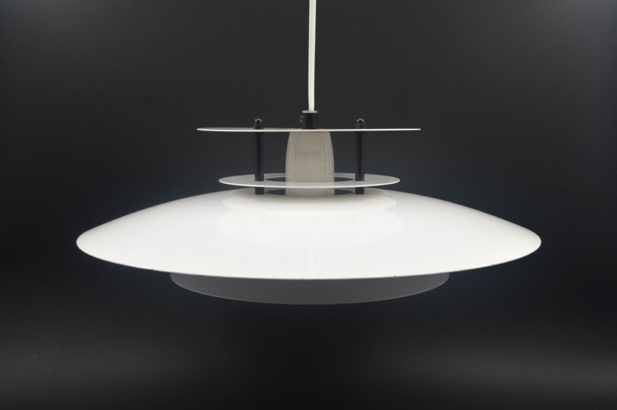 Exklusive Mid-Century Laterna Danica Nordlux Hängelampe - 1970s Jørgen Buchwald Design dänische MCM Industrie Design Pendellampe