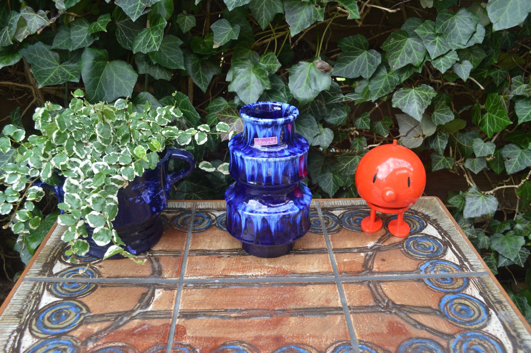 WGP Scheurich Fat-Lava Keramik Pagode Vase 267-20 1970s Pop