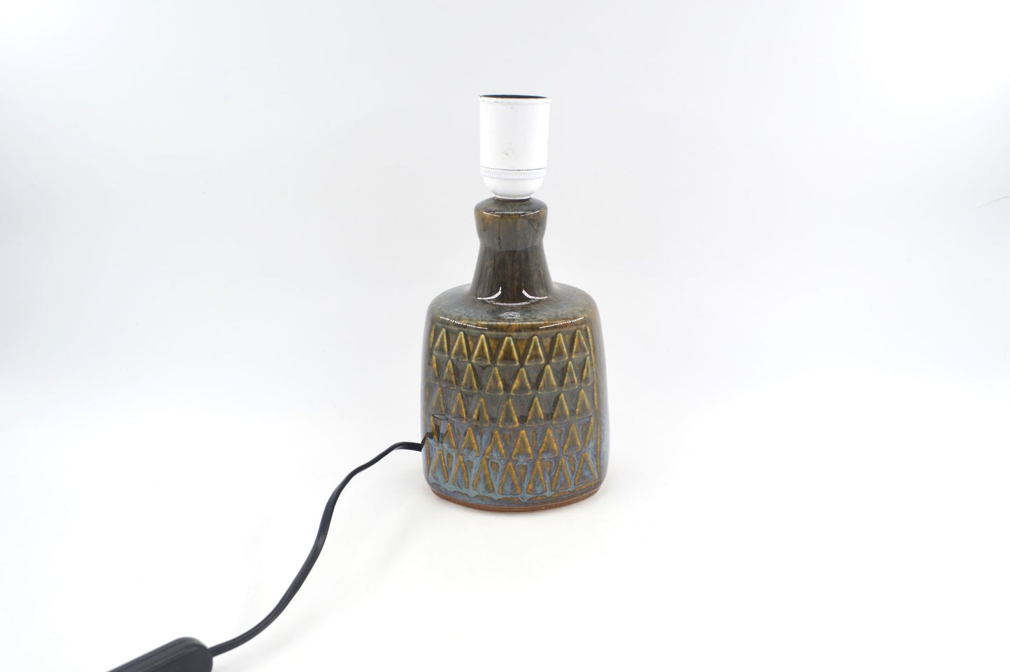 Vintage Einar Johansen Søholm Stentøj Dänemark blaue Keramik Tischlampe 1036 1960's Danish Mid-Century Modern Design original 1960s Bornholmer Kunstkeramik