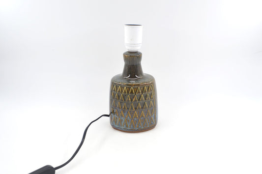 Vintage Einar Johansen Søholm Stentøj Dänemark blaue Keramik Tischlampe 1036 1960's Danish Mid-Century Modern Design original 1960s Bornholmer Kunstkeramik