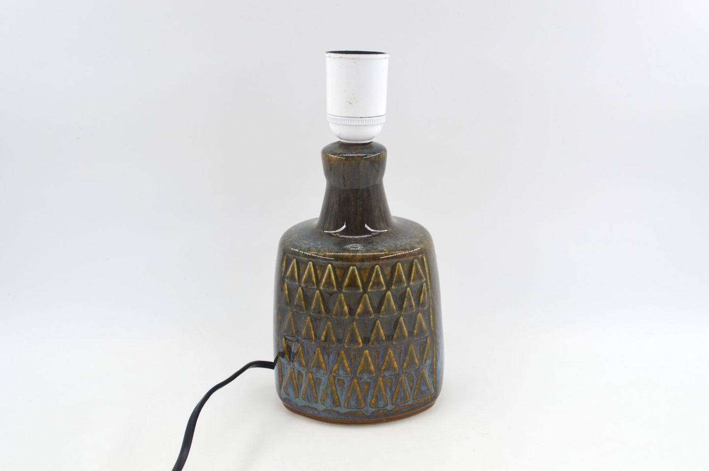 Vintage Einar Johansen Søholm Stentøj Dänemark blaue Keramik Tischlampe 1036 1960's Danish Mid-Century Modern Design original 1960s Bornholmer Kunstkeramik