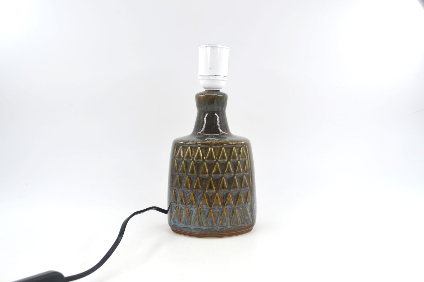 Vintage Einar Johansen Søholm Stentøj Dänemark blaue Keramik Tischlampe 1036 1960's Danish Mid-Century Modern Design original 1960s Bornholmer Kunstkeramik