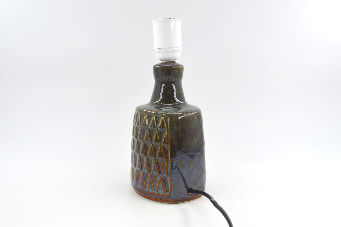 Vintage Einar Johansen Søholm Stentøj Dänemark blaue Keramik Tischlampe 1036 1960's Danish Mid-Century Modern Design original 1960s Bornholmer Kunstkeramik