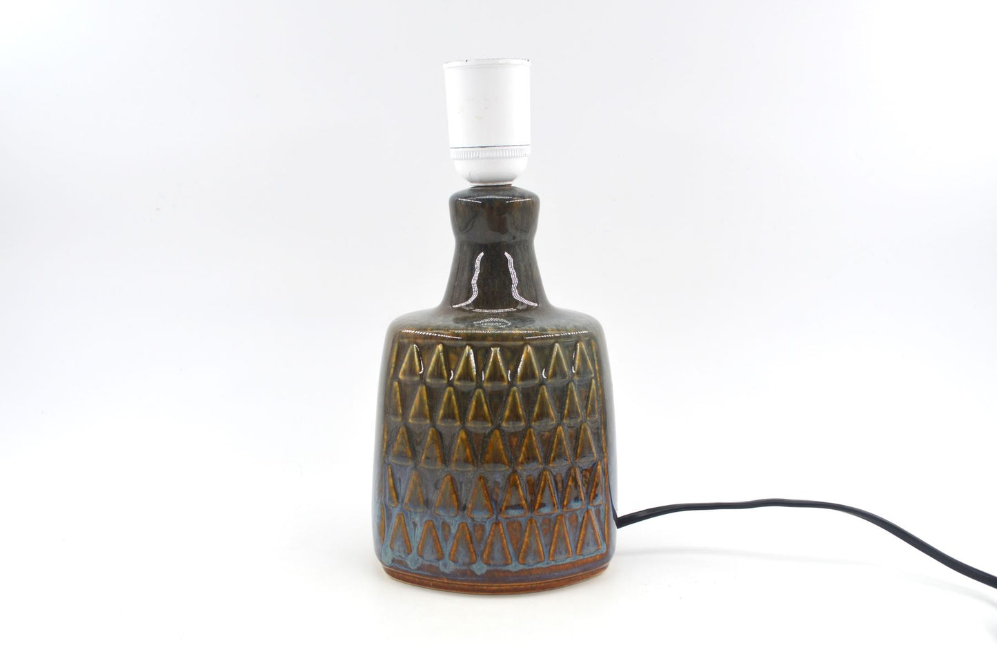 Vintage Einar Johansen Søholm Stentøj Dänemark blaue Keramik Tischlampe 1036 1960's Danish Mid-Century Modern Design original 1960s Bornholmer Kunstkeramik