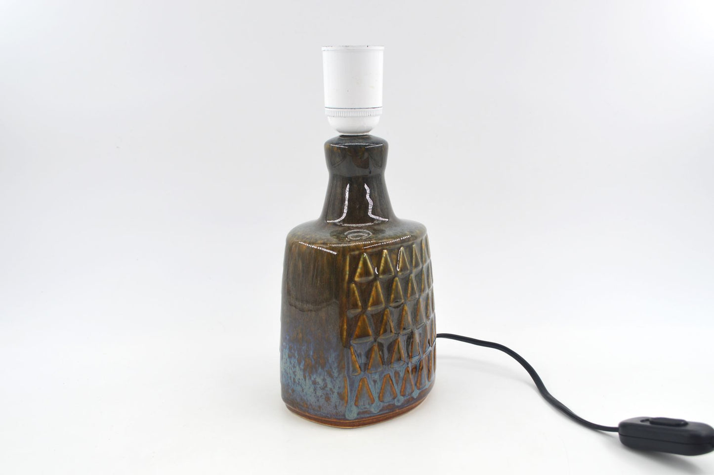 Vintage Einar Johansen Søholm Stentøj Dänemark blaue Keramik Tischlampe 1036 1960's Danish Mid-Century Modern Design original 1960s Bornholmer Kunstkeramik