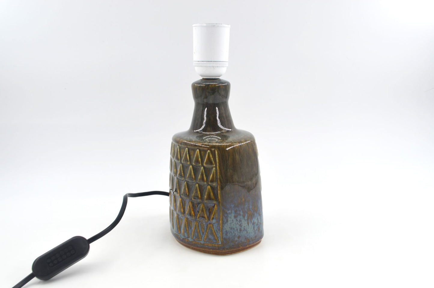 Vintage Einar Johansen Søholm Stentøj Dänemark blaue Keramik Tischlampe 1036 1960's Danish Mid-Century Modern Design original 1960s Bornholmer Kunstkeramik