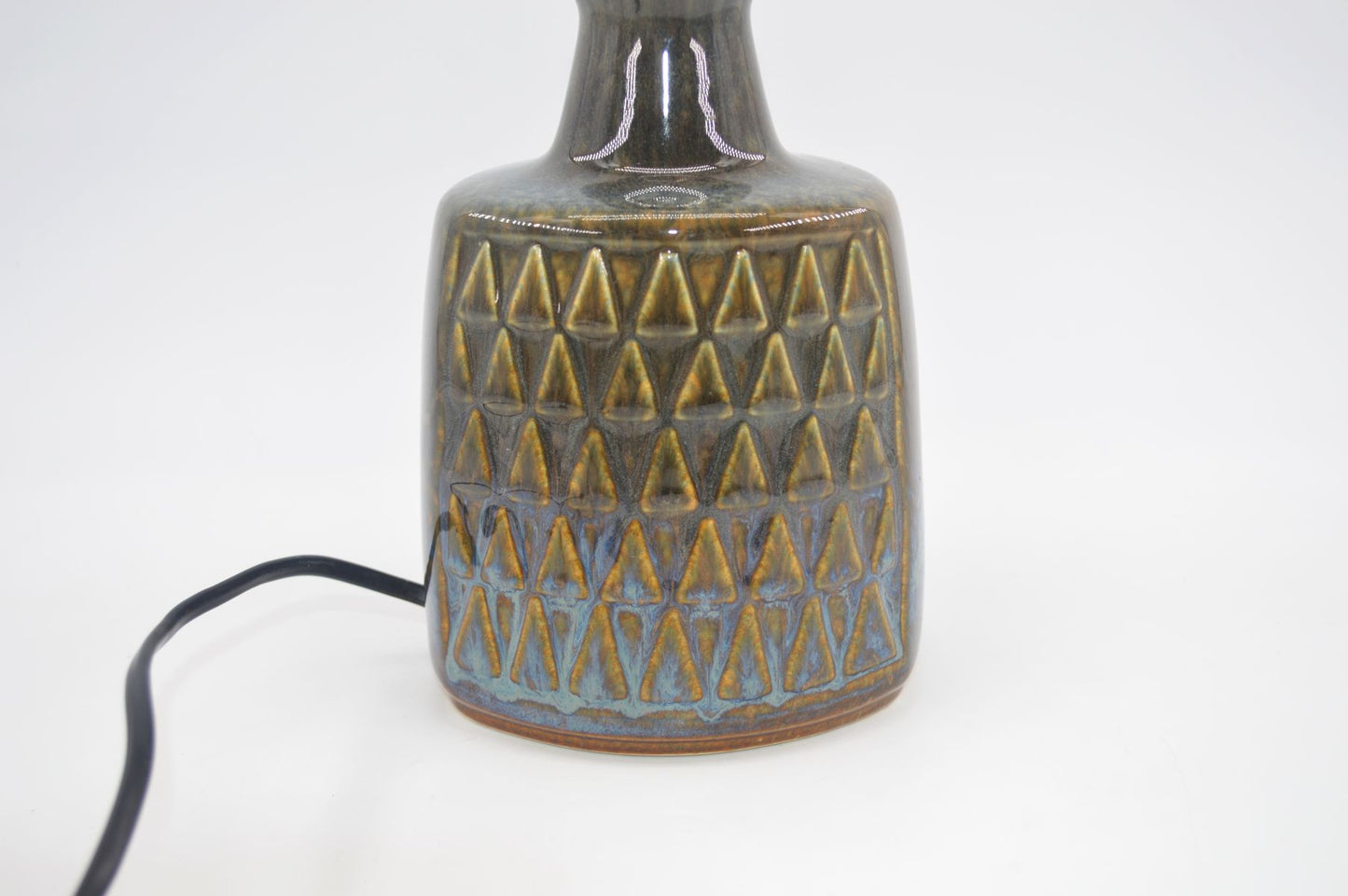 Vintage Einar Johansen Søholm Stentøj Dänemark blaue Keramik Tischlampe 1036 1960's Danish Mid-Century Modern Design original 1960s Bornholmer Kunstkeramik