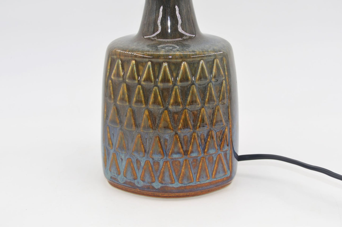 Vintage Einar Johansen Søholm Stentøj Dänemark blaue Keramik Tischlampe 1036 1960's Danish Mid-Century Modern Design original 1960s Bornholmer Kunstkeramik