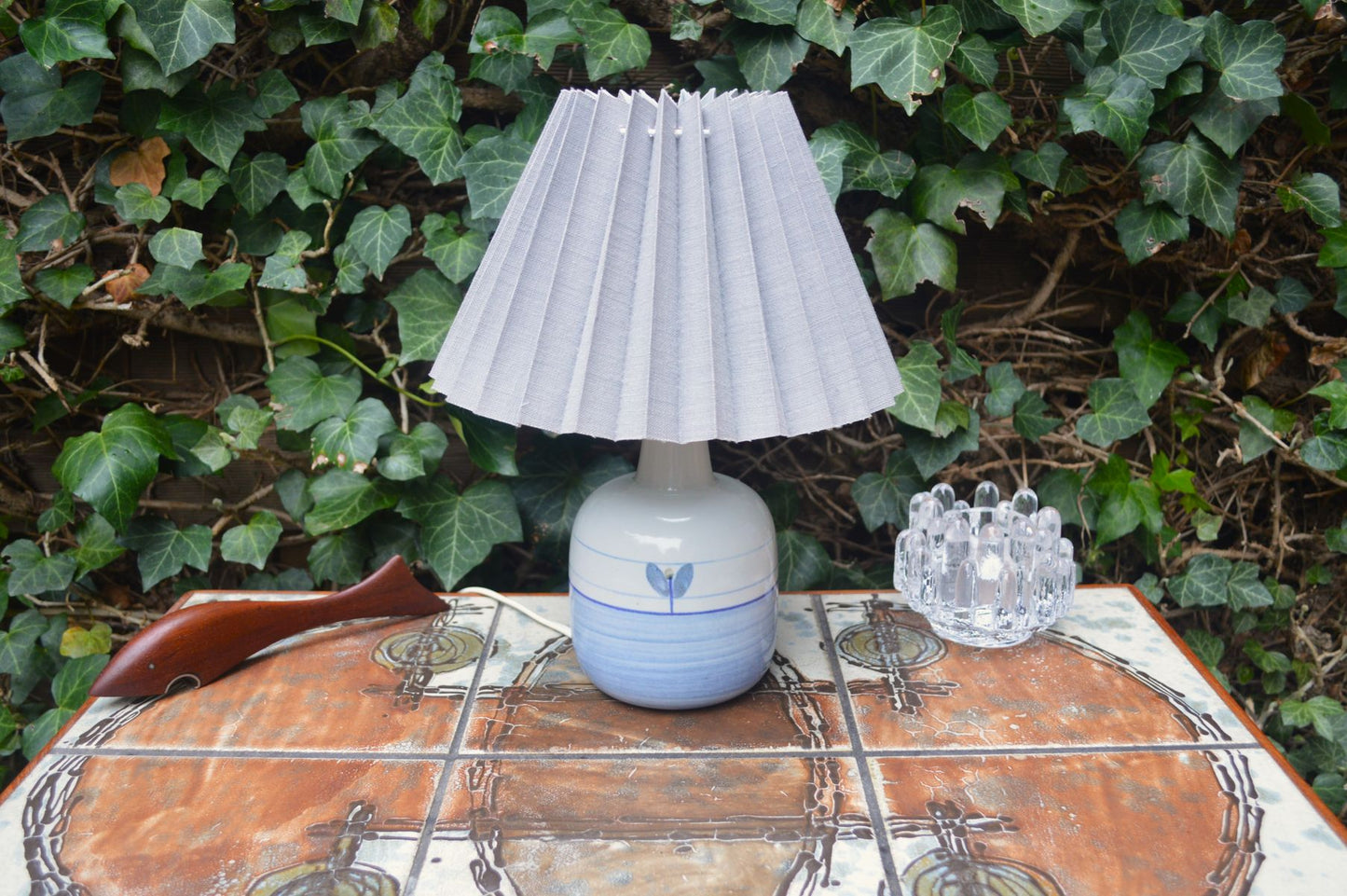 Vintage Søholm Stentøj dänische Kunstkeramik Tischlampe 1960s Design Maria Philippi Mid-Century Modern Bornholmer Studiokeramik