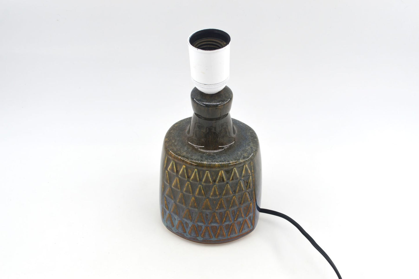 Vintage Einar Johansen Søholm Stentøj Dänemark blaue Keramik Tischlampe 1036 1960's Danish Mid-Century Modern Design original 1960s Bornholmer Kunstkeramik