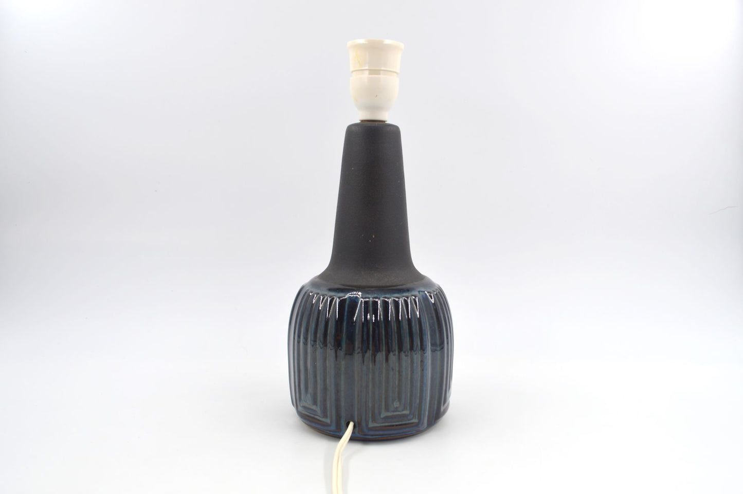 Große Einar Johansen Søholm Stentøj Dänemark Vintage blaue Keramik Tischlampe 1039 1960's Danish MCM Design original 1960s Bornholmer Kunstkeramik