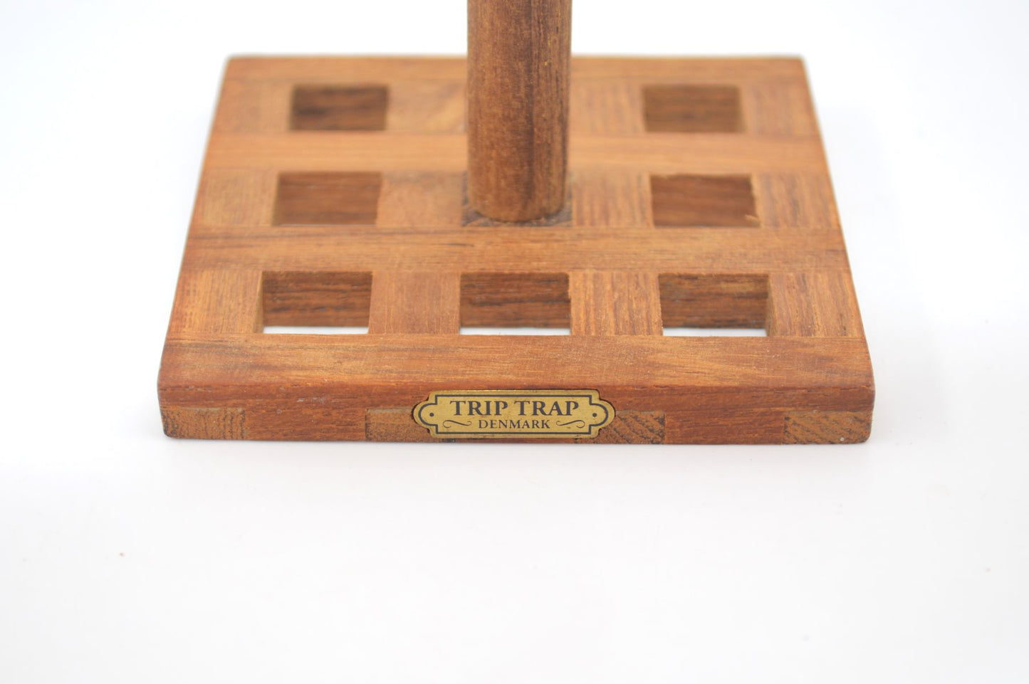 Seltene Mid-Century Trip Trap Danmark Teakholz Untersetzer Set mit 6 Untersetzern 1970s Danish Modern Design – zeitgenössisches dänisches Vintage Design