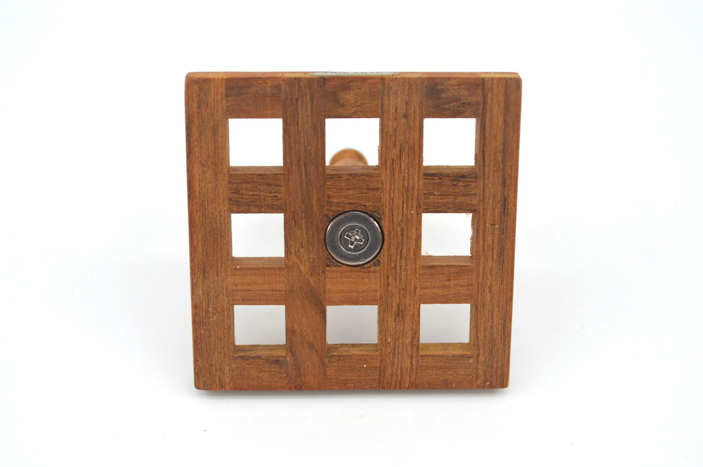 Seltene Mid-Century Trip Trap Danmark Teakholz Untersetzer Set mit 6 Untersetzern 1970s Danish Modern Design – zeitgenössisches dänisches Vintage Design