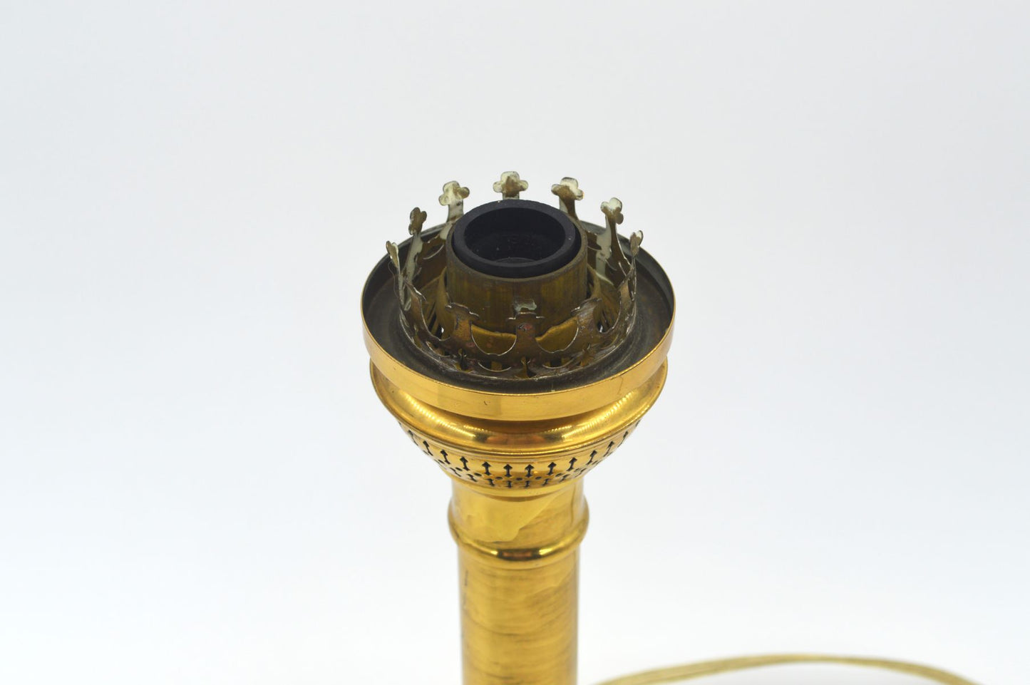Mid-Century Modern dänische Design Tischlampe mit Glasschirm 1960s maritime handgearbeitete dänische Vintage Lampe Danish Modern Designklassiker