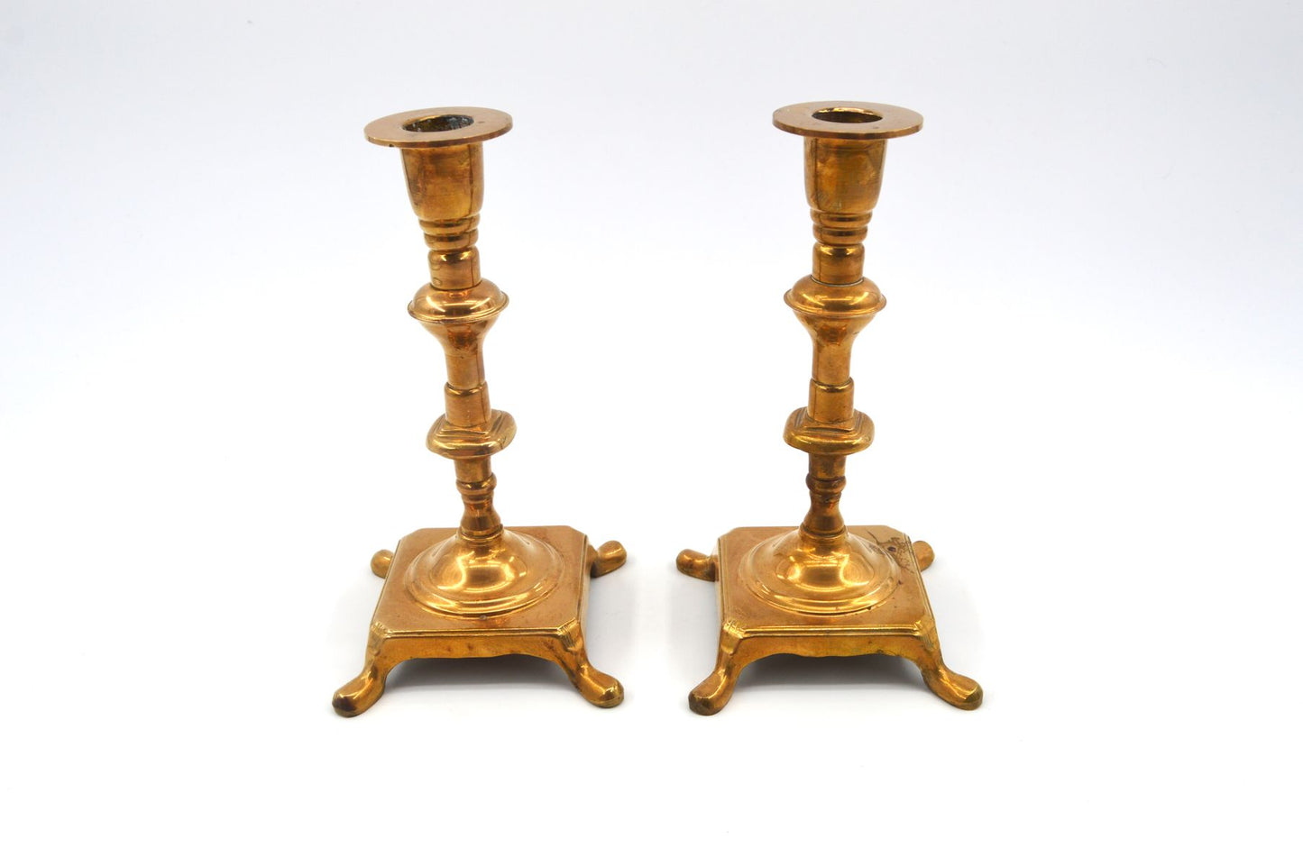 Antike dänische Jugendstil Design Messing Kerzenhalter 1920’s dänisches Skønvirke Design Handarbeit - skandinavisches Art Nouveau Design