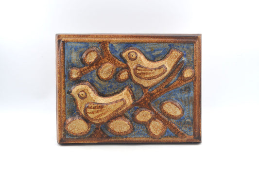 Großes Mid-Century Noomi Backhausen für Søholm Stentøj Keramik Wandbild/Relief 3394 Dänemark 1960s zeitgenössische Bornholmer Kunstkeramik