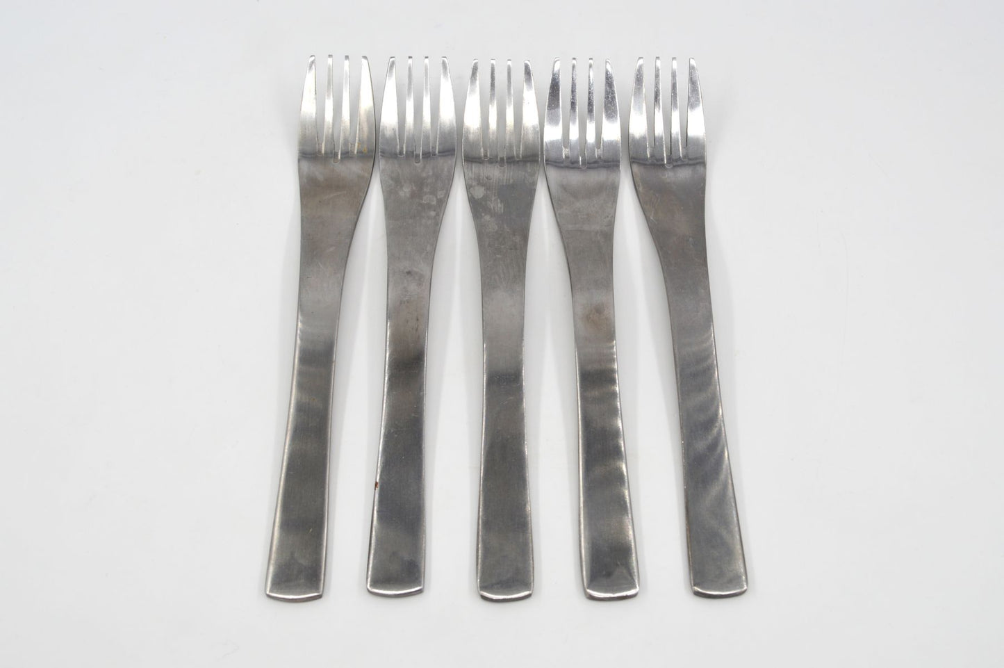 Vintage Aida Cool Besteck Mads Odgaard Design, Dänemark - dänisches Mid Century Besteck 1980er Jahre, Edelstahl gebürstet, Vintage Küchenbesteck